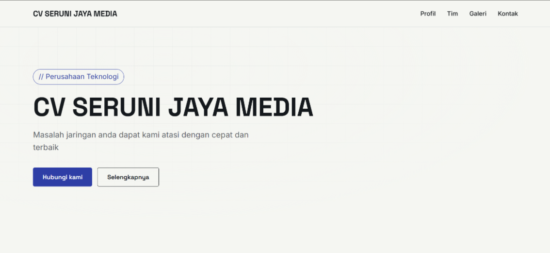 Web Perusahaan jaringan